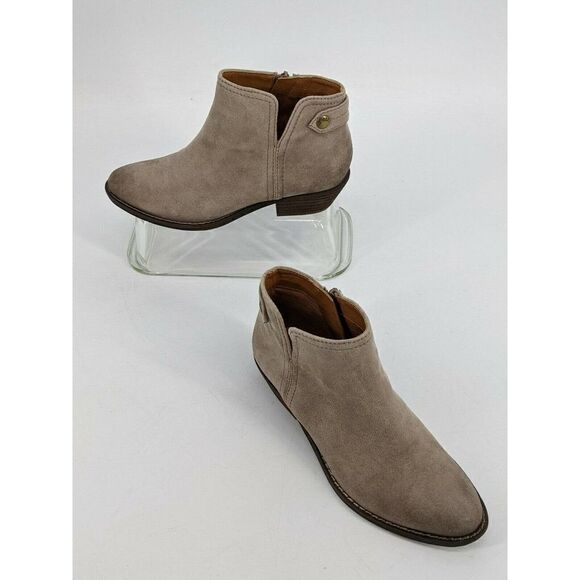 Zodiac Taupe Madison Ankle Bootie Vegan Faux Suede - Picture 11 of 12